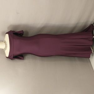 Rich Purple Gown Atria Couture Dark Plum Classy Feminine USA Quality Stretch fab